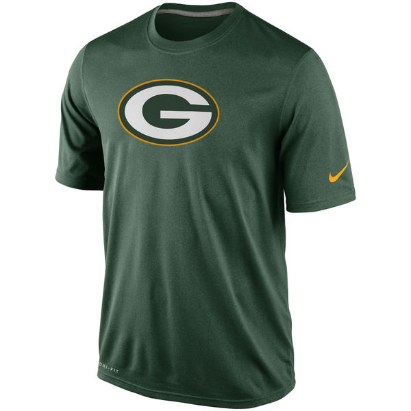 Men NFL Green Bay Packers Nike Legend Logo Essential #2 Performance TShirt Green->nfl t-shirts->Sports Accessory